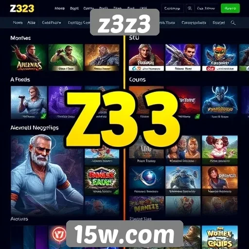 Comparação entre z3z3 e outros sites de jogos